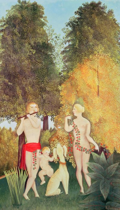 Kwartet szczęśliwy, 1902 autorstwa Henri Rousseau