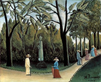 Ogrody Luksemburskie, Pomnik Chopina, 1909 autorstwa Henri Rousseau