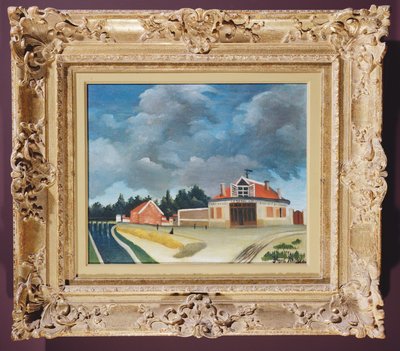 Fabryka krzeseł w Alfortville, ok.1897 autorstwa Henri Rousseau