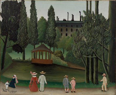 Widok na park Montsouris, kiosk autorstwa Henri Rousseau