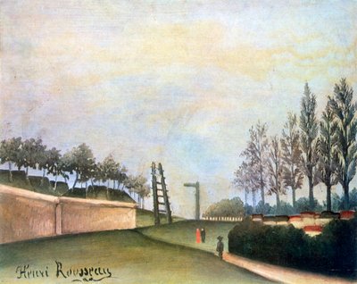 Widok fortyfikacji na lewo od Bramy Vanves, 1909 autorstwa Henri Rousseau