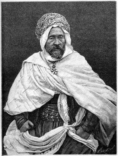 Agha z Tugurtu, ok. 1890 r. autorstwa Henri Thiriat