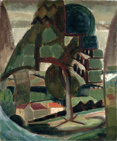 Krajobraz w Meulon-Hardricourt autorstwa Henri Victor Gabriel Le Fauconnier