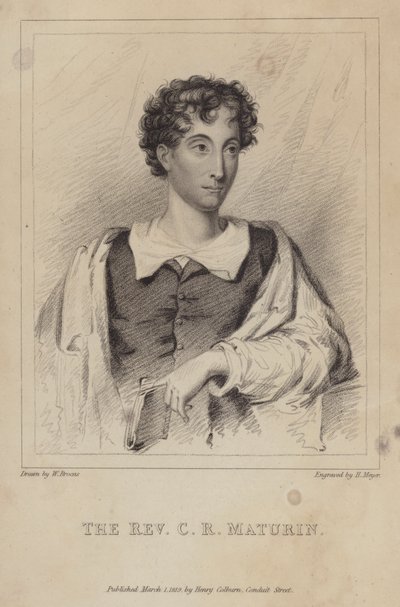 Charles Robert Maturin, irlandzki duchowny protestancki; powieściopisarz i dramaturg autorstwa Henri after Meyer