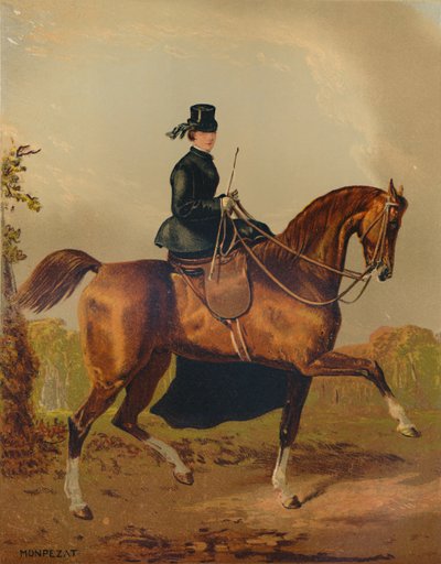 „Koń damski – własność zmarłego hrabiego Pembroke”, ok. 1840 r., ok. 1879 r. autorstwa Henri d