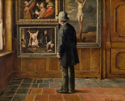 Obrazy w „Terninckgesticht” w Antwerpii (olej na płótnie) autorstwa Henri de Braekeleer
