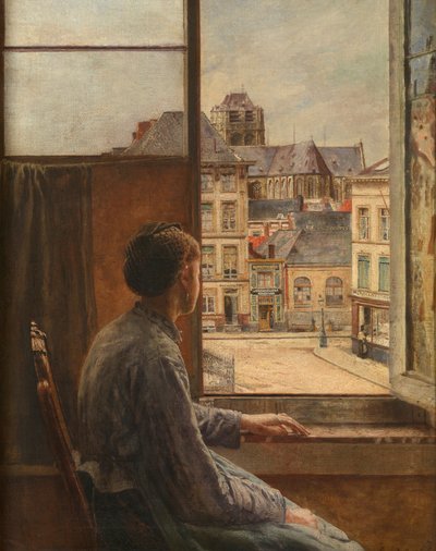 Teniersplace w Antwerpii (olej na płótnie) autorstwa Henri de Braekeleer