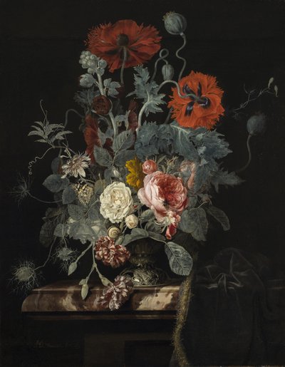 Kwiatowa martwa natura, 1665 autorstwa Henri de Fromantiou