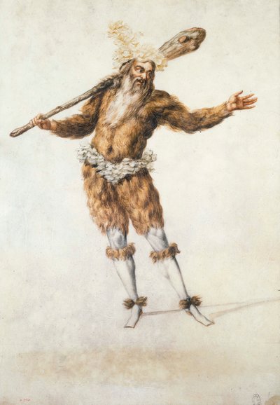 Kostium baletowy dzikiego mężczyzny, ok. 1654 (gwasz) autorstwa Henri de Gissey