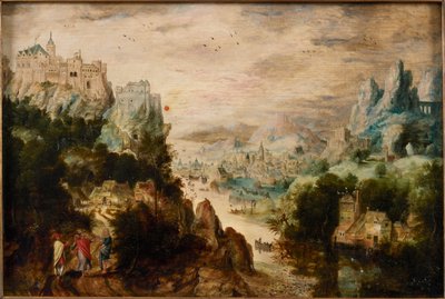 Krajobraz z drogą do Emaus, ok. 1540. autorstwa Henri de Herri met de Bles