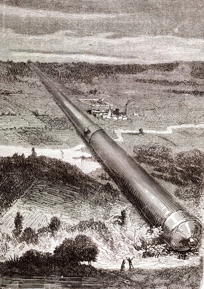 Gigantyczny kosmiczny pistolet od J.T. Mastona autorstwa Henri de Montaut
