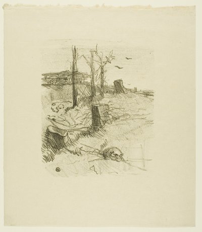Cmentarz w Galicji, z Au Pied du Sinaï autorstwa Henri de Toulouse-Lautrec