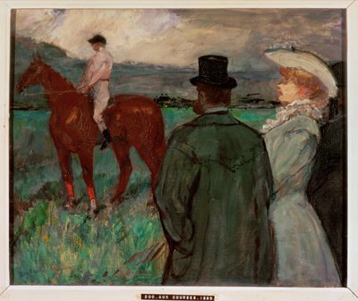 Na wyścigach (obraz na płótnie) autorstwa Henri de Toulouse-Lautrec