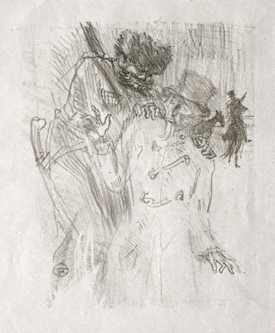 U podnóża Synaju: aresztowanie Schlomé Fuss autorstwa Henri de Toulouse-Lautrec