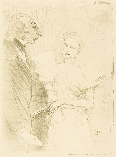 Brandès i Leloir w „Cabotins” autorstwa Henri de Toulouse-Lautrec