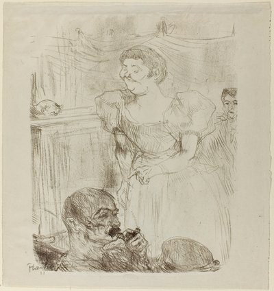 Di ti Fellow, angielska piosenkarka w kawiarni-koncercie autorstwa Henri de Toulouse-Lautrec