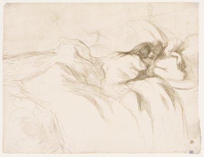 Elles: śpiąca kobieta autorstwa Henri de Toulouse-Lautrec
