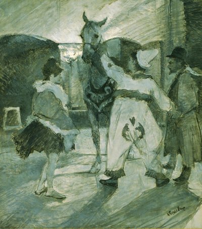 Na skrzydłach w cyrku autorstwa Henri de Toulouse-Lautrec