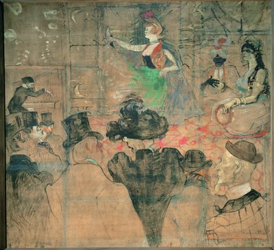 Taniec mauretański lub almees: La Goulue na Foire du Trone autorstwa Henri de Toulouse-Lautrec