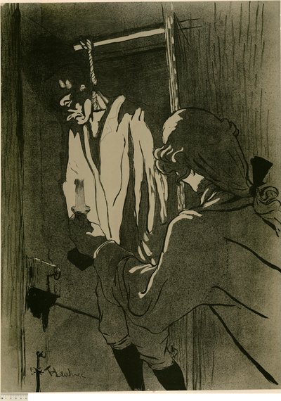 [Wisielec (pierwsza plansza)] autorstwa Henri de Toulouse-Lautrec