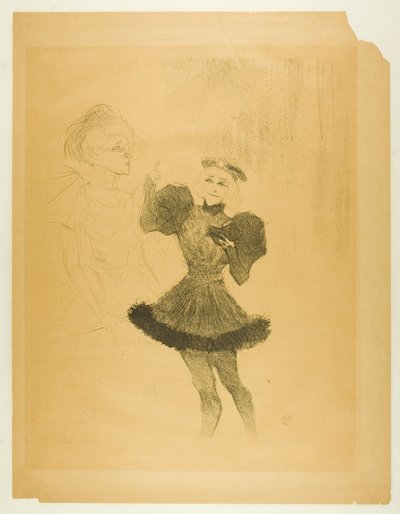Lender i Lavallière, w Le Fils de L'Arétin autorstwa Henri de Toulouse-Lautrec