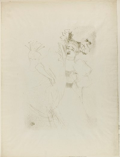 Pożyczkodawca w Chilpéric, pełna twarz autorstwa Henri de Toulouse-Lautrec