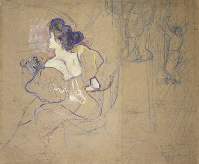 Madame Thadée Natanson (Misia Godebska, 1872-1950) w teatrze autorstwa Henri de Toulouse-Lautrec
