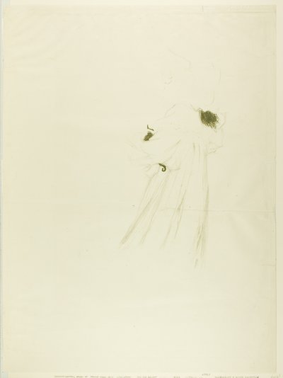 Miss May Belfort (duży talerz) autorstwa Henri de Toulouse-Lautrec