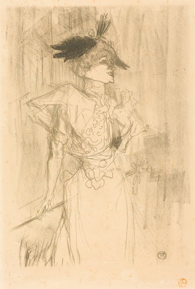 Panna Marcelle Lender, stojąca autorstwa Henri de Toulouse-Lautrec