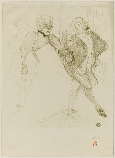 Réjane i Galipaux, w Madame Sans-Gêne autorstwa Henri de Toulouse-Lautrec