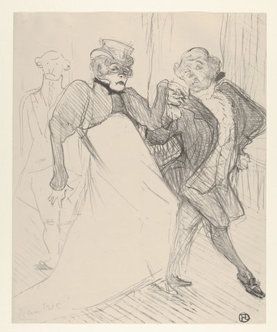 Réjane i Galipaux w Madame Sans-Gêne autorstwa Henri de Toulouse-Lautrec
