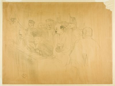 Proces Artona (trzecia płyta) autorstwa Henri de Toulouse-Lautrec
