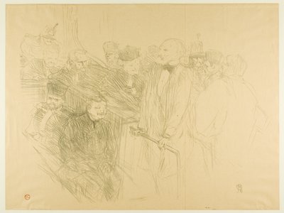 Proces Artona, Ribot Giving Evidence (druga płyta) autorstwa Henri de Toulouse-Lautrec