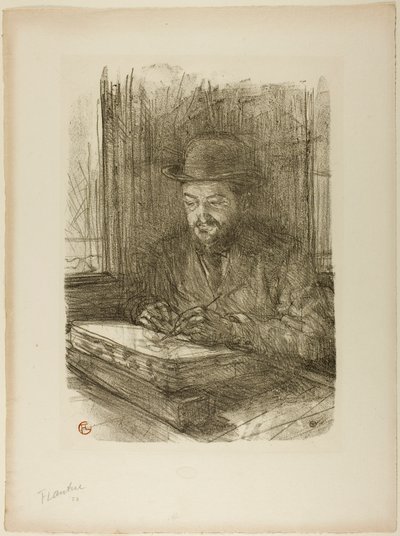 Mistrz grawerowania, Adolphe Albert autorstwa Henri de Toulouse-Lautrec