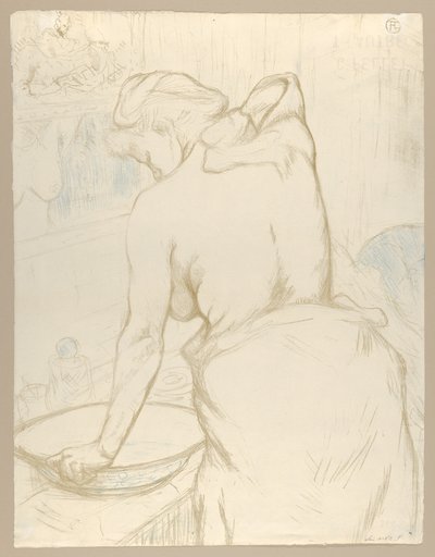 Pranie, z „Elles” autorstwa Henri de Toulouse-Lautrec