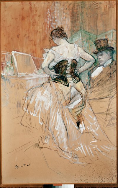 Kobieta w gorsecie autorstwa Henri de Toulouse Lautrec