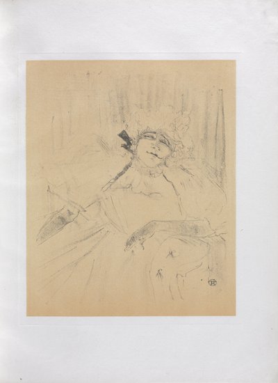 Yvette Guilbert-angielska seria: Stara piosenka autorstwa Henri de Toulouse-Lautrec