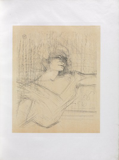 Yvette Guilbert-angielska seria: W kleju autorstwa Henri de Toulouse-Lautrec