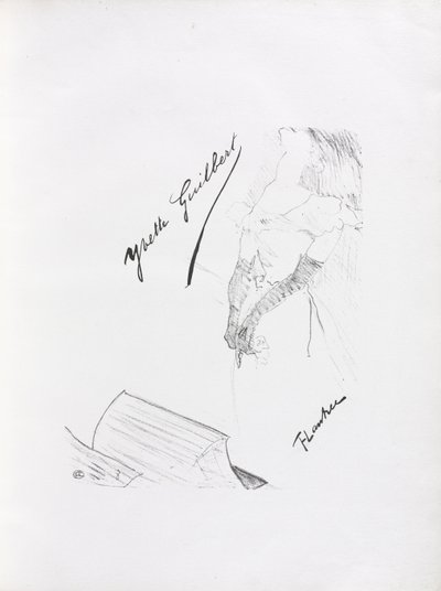 Yvette Guilbert-angielska seria: Frontyspis autorstwa Henri de Toulouse-Lautrec