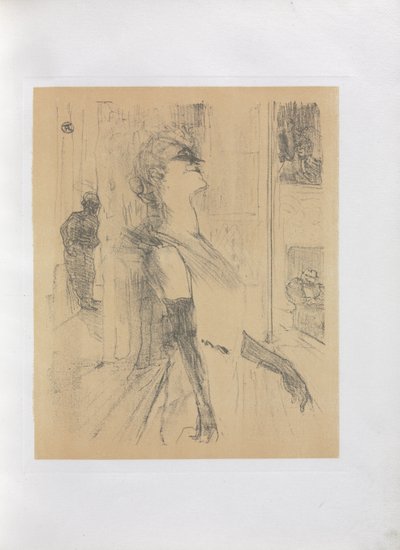 Yvette Guilbert-angielska seria: Na scenie autorstwa Henri de Toulouse-Lautrec