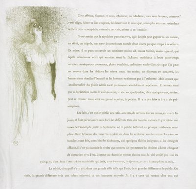 Yvette Guilbert-seria francuska: nr 3 autorstwa Henri de Toulouse-Lautrec