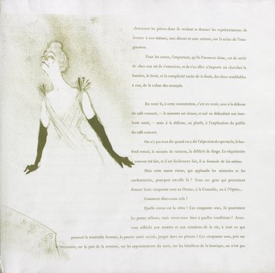 Yvette Guilbert-seria francuska: nr 4 autorstwa Henri de Toulouse-Lautrec