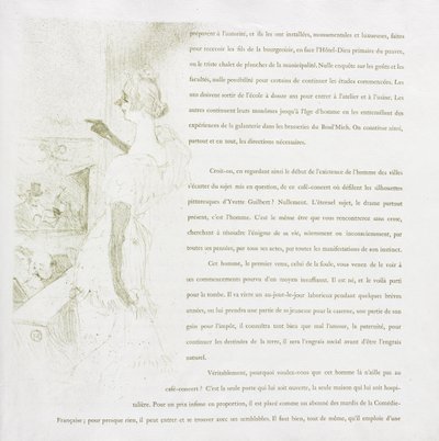 Yvette Guilbert-seria francuska: nr 6 autorstwa Henri de Toulouse-Lautrec