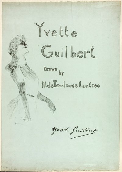 Yvette Guilbert na scenie, od Yvette Guilbert autorstwa Henri de Toulouse-Lautrec