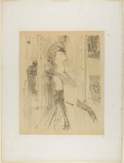 Yvette Guilbert na scenie, od Yvette Guilbert autorstwa Henri de Toulouse-Lautrec