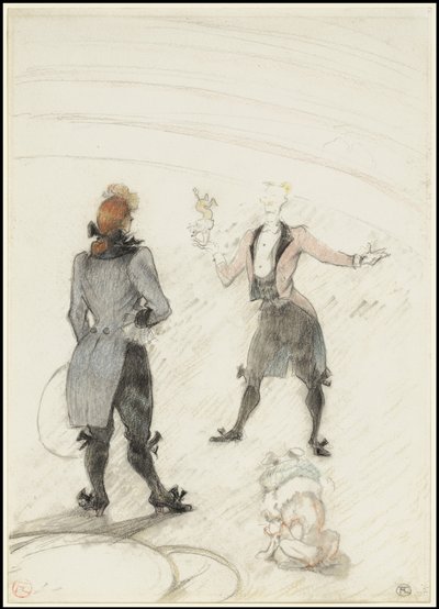 W cyrku: treser psów, 1899 autorstwa Henri de Toulouse Lautrec