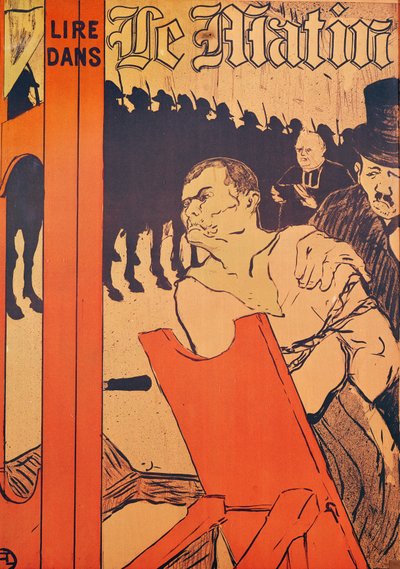 U stóp szubienicy, reklama dla "Le Matin", 1893 (litografia kolorowa) autorstwa Henri de Toulouse-Lautrec