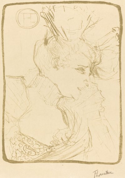 Popiersie Mlle. Marcelle Pożyczkodawca Mlle. Marcelle Lender, popiersie, 1895. autorstwa Henri de Toulouse Lautrec