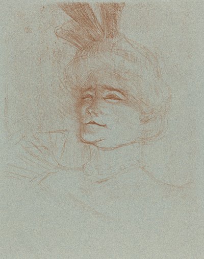 Popiersie Mlle. Marcelle pożyczkodawca, obrócił się w trzy czwarte Mlle. Marcelle Lender a Bust..., 1898. autorstwa Henri de Toulouse Lautrec