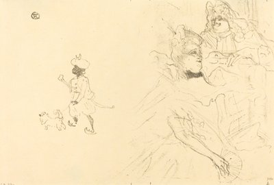 Okładka "Przykład zakochanej Ninon de Lenclos" autorstwa Henri de Toulouse Lautrec
